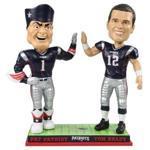 A bobblehead figure depicting New England quarterback Tom Brady, right, and the team?s mascot, Pat the Patriot. 